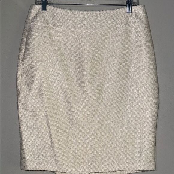 Ann Taylor Cream Pencil Skirt Knee-Length Cocktail - Picture 1 of 9